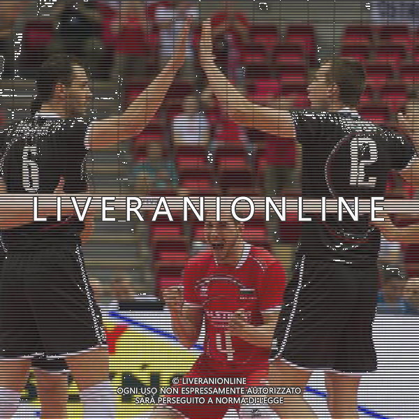 07.07.2011 - Gdansk , ERGO Arena , Siatkowka mezczyzn (Volleyball men\'s) , Finaly Ligi Swiatowej 2011 , FIVB World League Final 2011 , Wlochy (biale) - Bulgaria (czarne) N/Z Matey Kaziyski , Vladislav Ivanov , Viktor Yosifov Fot. Mariusz Palczynski / Edytor.net / NEWSPIX.PL --- Newspix.pl *** Local Caption *** www.newspix.pl mail us: info@newspix.pl call us: 0048 022 23 22 222 --- Polish Picture Agency by Ringier Axel Springer Poland