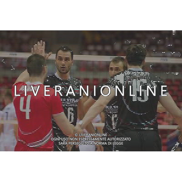 07.07.2011 - Gdansk , ERGO Arena , Siatkowka mezczyzn (Volleyball men\'s) , Finaly Ligi Swiatowej 2011 , FIVB World League Final 2011 , Wlochy (biale) - Bulgaria (czarne) N/Z Siatkarze Bulgarii Fot. Mariusz Palczynski / Edytor.net / NEWSPIX.PL --- Newspix.pl *** Local Caption *** www.newspix.pl mail us: info@newspix.pl call us: 0048 022 23 22 222 --- Polish Picture Agency by Ringier Axel Springer Poland