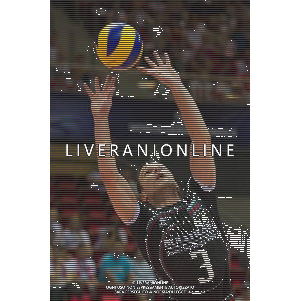 07.07.2011 - Gdansk , ERGO Arena , Siatkowka mezczyzn (Volleyball men\'s) , Finaly Ligi Swiatowej 2011 , FIVB World League Final 2011 , Wlochy (biale) - Bulgaria (czarne) N/Z Andreay Zhekov Fot. Mariusz Palczynski / Edytor.net / NEWSPIX.PL --- Newspix.pl *** Local Caption *** www.newspix.pl mail us: info@newspix.pl call us: 0048 022 23 22 222 --- Polish Picture Agency by Ringier Axel Springer Poland