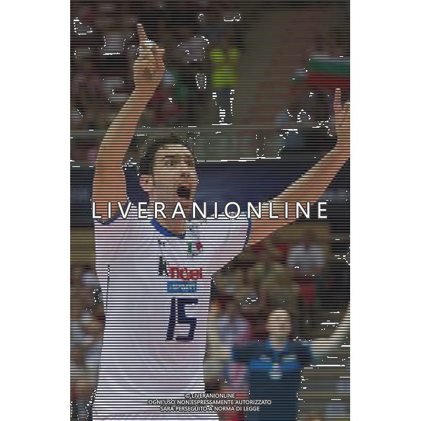 07.07.2011 - Gdansk , ERGO Arena , Siatkowka mezczyzn (Volleyball men\'s) , Finaly Ligi Swiatowej 2011 , FIVB World League Final 2011 , Wlochy (biale) - Bulgaria (czarne) N/Z Simone Buti Fot. Mariusz Palczynski / Edytor.net / NEWSPIX.PL --- Newspix.pl *** Local Caption *** www.newspix.pl mail us: info@newspix.pl call us: 0048 022 23 22 222 --- Polish Picture Agency by Ringier Axel Springer Poland