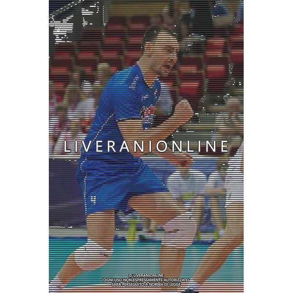 07.07.2011 - Gdansk , ERGO Arena , Siatkowka mezczyzn (Volleyball men\'s) , Finaly Ligi Swiatowej 2011 , FIVB World League Final 2011 , Wlochy (biale) - Bulgaria (czarne) N/Z Andrea Bari Fot. Mariusz Palczynski / Edytor.net / NEWSPIX.PL --- Newspix.pl *** Local Caption *** www.newspix.pl mail us: info@newspix.pl call us: 0048 022 23 22 222 --- Polish Picture Agency by Ringier Axel Springer Poland