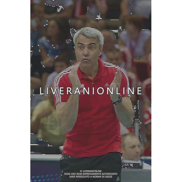 09.07.2011 - Gdansk , ERGO Arena , Siatkowka mezczyzn (Volleyball men\'s) , Finaly Ligi Swiatowej 2011 , FIVB World League Final 2011 , Mecz polfinalowy Polska (biale) - Rosja (niebieskie) N/Z Andrea Anastasi Fot. Mariusz Palczynski / Edytor.net / Newspix.pl --- Newspix.pl *** Local Caption *** www.newspix.pl mail us: info@newspix.pl call us: 0048 022 23 22 222 --- Polish Picture Agency by Ringier Axel Springer Poland