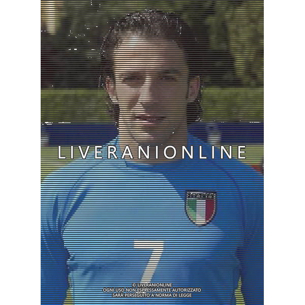 Nazionale italiana calcio 2002 Testine giocatori nella foto del piero fotoservizio aldo liverani