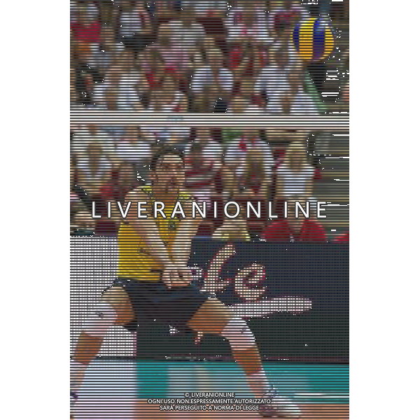 10.07.2011 - Gdansk , ERGO Arena , Siatkowka mezczyzn (Volleyball men\'s) , Finaly Ligi Swiatowej 2011 , FIVB World League Final 2011 , Final Brazylia (zolte) - Rosja (czerwone) N/Z Giba Fot. Mariusz Palczynski / Edytor.net / Newspix.pl --- Newspix.pl *** Local Caption *** www.newspix.pl mail us: info@newspix.pl call us: 0048 022 23 22 222 --- Polish Picture Agency by Ringier Axel Springer Poland