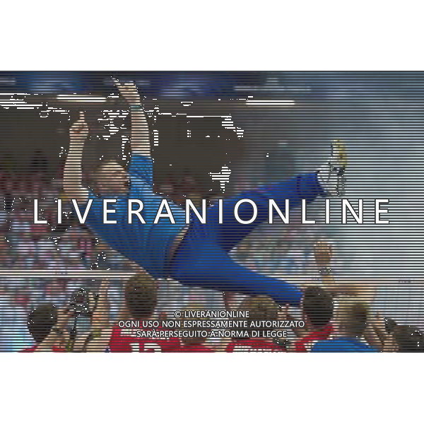 10.07.2011 - Gdansk , ERGO Arena , Siatkowka mezczyzn (Volleyball men\'s) , Finaly Ligi Swiatowej 2011 , FIVB World League Final 2011 , Final Brazylia (zolte) - Rosja (czerwone) N/Z Vladimir Alekno Fot. Mariusz Palczynski / Edytor.net --- Newspix.pl *** Local Caption *** www.newspix.pl mail us: info@newspix.pl call us: 0048 022 23 22 222 --- Polish Picture Agency by Ringier Axel Springer Poland