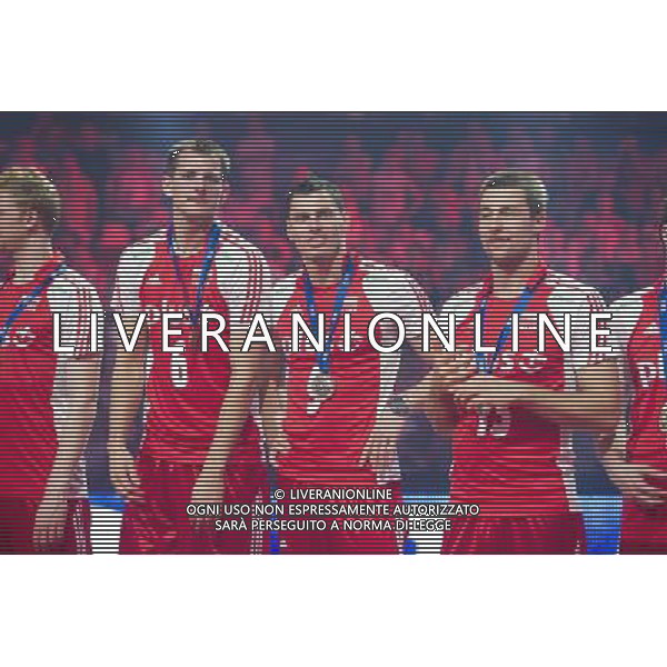 10.07.2011 - Gdansk , ERGO Arena , Siatkowka mezczyzn (Volleyball men\'s) , Finaly Ligi Swiatowej 2011 , FIVB World League Final 2011 , Dekoracja N/Z Bartosz Kurek , Zbigniew Bartman , Michal Kubiak Fot. Mariusz Palczynski / Edytor.net /NEWSPIX.PL --- Newspix.pl *** Local Caption *** www.newspix.pl mail us: info@newspix.pl call us: 0048 022 23 22 222 --- Polish Picture Agency by Ringier Axel Springer Poland