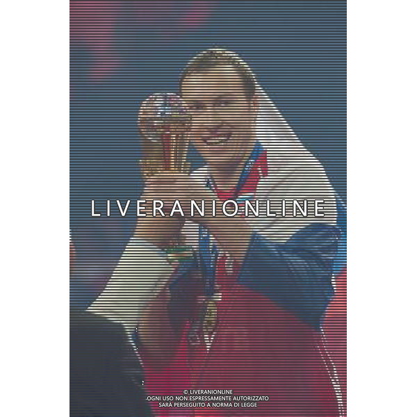 10.07.2011 - Gdansk , ERGO Arena , Siatkowka mezczyzn (Volleyball men\'s) , Finaly Ligi Swiatowej 2011 , FIVB World League Final 2011 , Dekoracja N/Z Taras Khtei Fot. Mariusz Palczynski / Edytor.net /NEWSPIX.PL --- Newspix.pl *** Local Caption *** www.newspix.pl mail us: info@newspix.pl call us: 0048 022 23 22 222 --- Polish Picture Agency by Ringier Axel Springer Poland