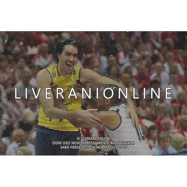 09.07.2011 GDANSK , ERGO ARENA , SIATKOWAK , 06-10.07.2011 LIGA SWIATOWA 2011 , FAZA FINALOWA , MECZ FINALOWY, MECZ BRAZYLIA - ROSJA , VOLLEYBALL , FIVB MEN\'S VOLLEUBALL WORLD LEAGUE 2011, FINAL ROUND , THE FINAL MATCH , GOLD MEDAL GAME , GAME BETWEEN BRAZIL - RUSSIA N/Z: (L) RODRIGO SANTANA , (P) SERGIO (BRA) FOTO JAKUB PIASECKI / CYFRASPORT / NEWSPIX.PL --- Newspix.pl *** Local Caption *** www.newspix.pl mail us: info@newspix.pl call us: 0048 022 23 22 222 --- Polish Picture Agency by Ringier Axel Springer Poland