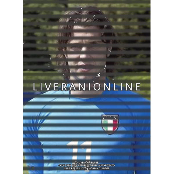 Nazionale italiana calcio 2002 Testine giocatori nella foto doni fotoservizio aldo liverani