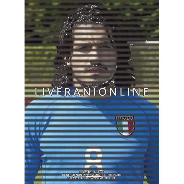 Nazionale italiana calcio 2002 Testine giocatori nella foto gattuso fotoservizio aldo liverani