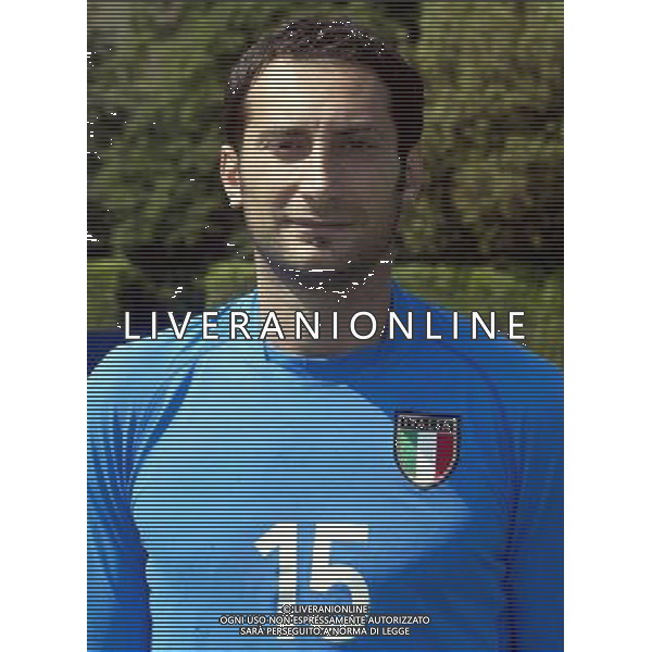 Nazionale italiana calcio 2002 Testine giocatori nella foto iuliano fotoservizio aldo liverani