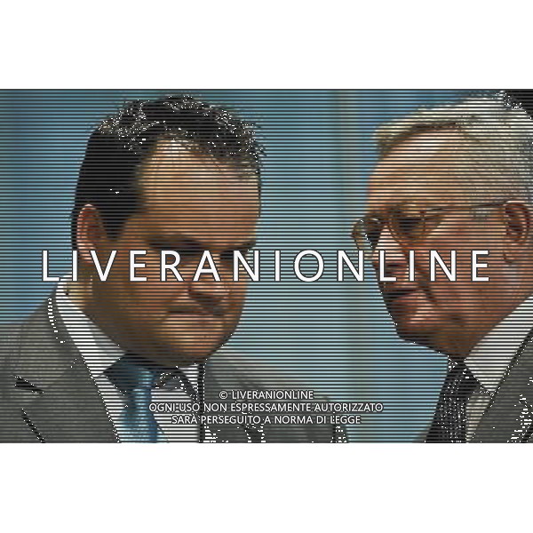 (L-R) Dutch Finance Minister Jan Kees de Jager and Italian Finance Minister Giulio Tremonti before signing the treaty establishing the European Stability Mechanism ahead of a euro zone finance ministers meeting in in Brussels, Belgium on 2011-07-11