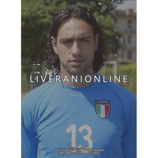 Nazionale italiana calcio 2002 Testine giocatori nella foto nesta fotoservizio aldo liverani