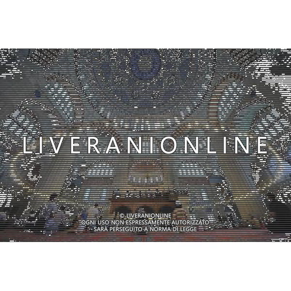 (110709) -- EDIRNE, July 9, 2011 -- The decorative pattern on the ceiling of the Selimiye Mosque Complex is seen in the photo taken in Edirne, Turkey, July 9, 2011. The Selimiye Mosque, an Ottoman mosque, was commissioned by Sultan Selim II and was built by architect Mimar Sinan in the 16th century. It was considered to be one of the highest achievements of Islamic architecture. The Selimiye Mosque and its Social Complex entered the List of World Heritage at the 35th session of UNESCO\'s World Heritage Committee in June 2011. Ma Yan) (wjd)