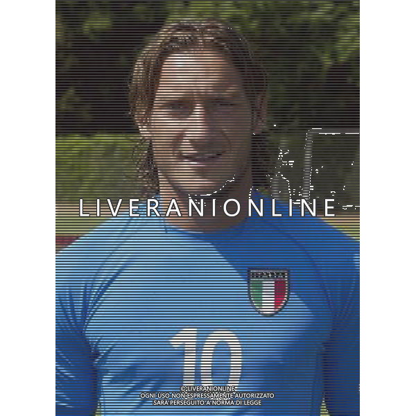 Nazionale italiana calcio 2002 Testine giocatori nella foto totti fotoservizio aldo liverani