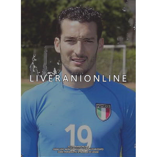 Nazionale italiana calcio 2002 Testine giocatori nella foto zambrotta fotoservizio aldo liverani