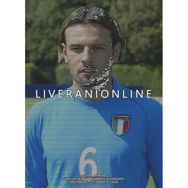 Nazionale italiana calcio 2002 Testine giocatori nella foto zanetti fotoservizio aldo liverani