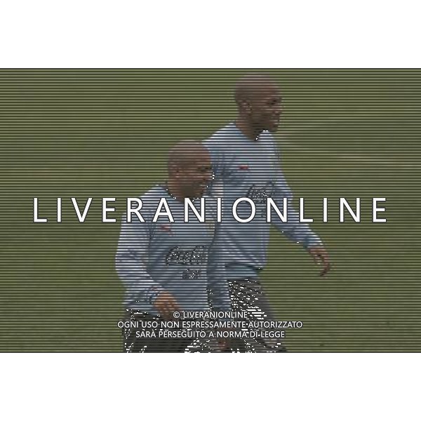 BUENOS AIRES, July 14, 2011 Uruguay\'s national soccer team players Arevalo Rios (FRONT) and Abel Hernandez (BACK) participate in a training session in Buenos Aires, capital of Argentina, on July 14, 2011. (/Alberto Raggio) (ce)