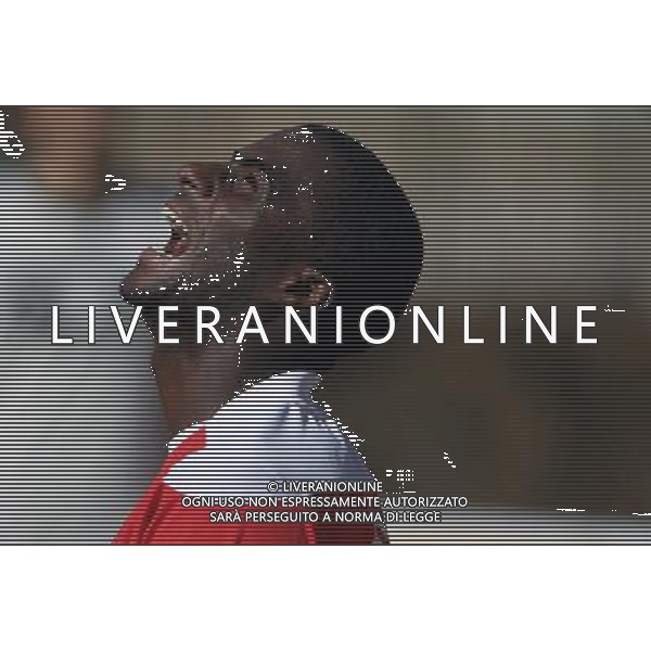 MENDOZA, July 15, 2011 Peru\'s national soccer team player Christian Ramos reacts during a training session at Chacras de Coria in Mendoza, Argentina, on July 14, 2011. Peru will play against Colombia on July 16 in Cordova during the quarter finals of the Copa America soccer tournament. (/Ivan Fernandez) (ce)