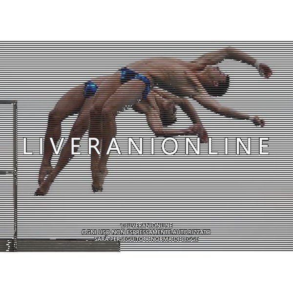 (110717) -- SHANGHAI, July 17, 2011 () -- Patrick Hausding/Sascha Klein of Germany compete in the final of the men\'s 10m synchronized platform diving event at the 14th FINA World Championships in Shanghai, east China, July 17, 2011. Patrick Hausding/Sascha Klein of Germany won the silver medal with 443.01 points. (/Chen Fei)(zgp)