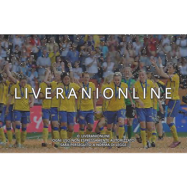 (110716) -- SINSHEIM, July 16, 2011 () -- Sweden\'s players thank their fans after awarding ceremony of the third place final match between Sweden and France at the 2011 FIFA Women\'s World Cup in Sinsheim, Germany, July 16, 2011. Sweden beat France 2-1 and claimed the third place of the 2011 FIFA Women\'s World Cup. (/Li Jundong) (zw)