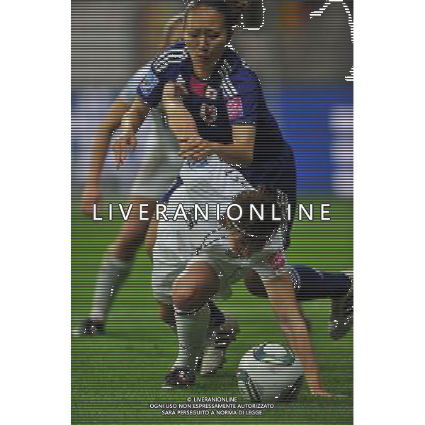 FRANKFURT, July 17, 2011 ()Japan\'s Maruyama Karina (Up) vies for the ball during the final match between Japan and the United States at the 2011 FIFA Women\'s World Cup in Frankfurt, Germany, July 17, 2011. (/Ma Ning)