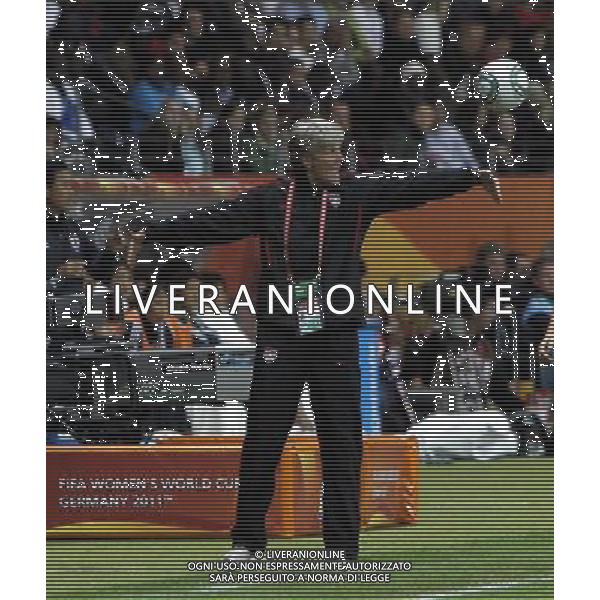 FRANKFURT, July 17, 2011 ()USA\'s coach Pia Sundhage reacts during the final match between Japan and the United States at the 2011 FIFA Women\'s World Cup in Frankfurt, Germany, July 17, 2011. (/Ding Xu)