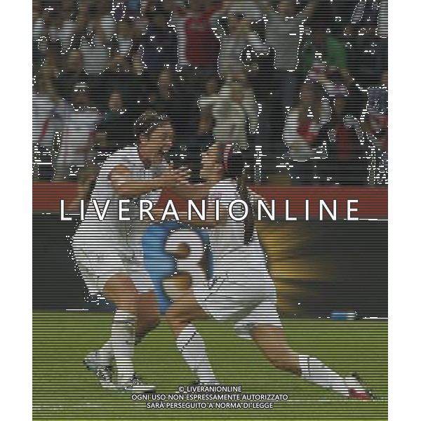 FRANKFURT, July 17, 2011 ()USA\'s Alex Morgan (R) celebrates a goal during the final match between Japan and the United States at the 2011 FIFA Women\'s World Cup in Frankfurt, Germany, July 17, 2011. (/Ding Xu)