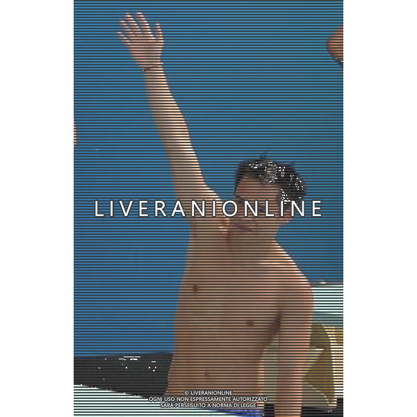 SHANGHAI, July 18, 2011 ()China\'s Li Shixin reacts after the final of the men\'s 1m springboard diving event at the 14th FINA World Championships in Shanghai, east China, July 18, 2011. Li Shixin claimed the title with 463.90 points. (/Yang Lei) (lm)