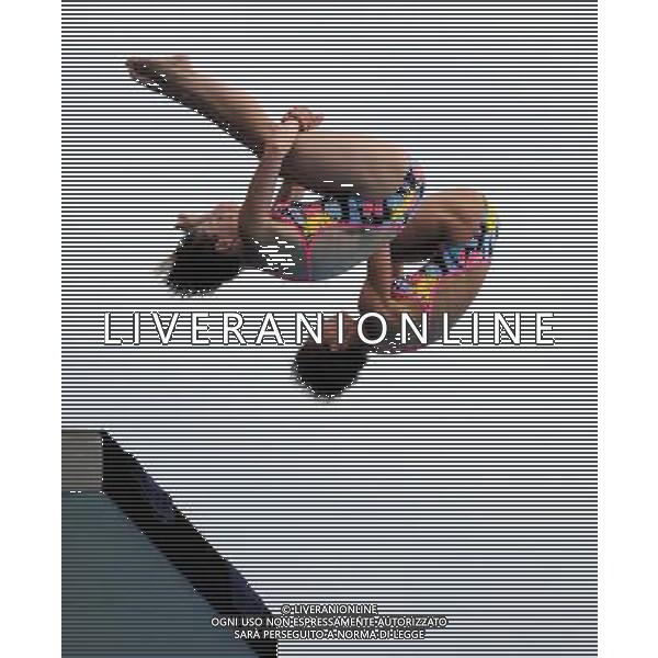 SHANGHAI, July 18, 2011 Christin Steuer/Nora Subschinski of Germany compete in the final of the women\'s 10m synchronized platform diving event at the 14th FINA World Championships in Shanghai, east China, July 18, 2011. Christin Steuer/Nora Subschinski of Germany grabbed the bronze medal with 316.29 points. (/Guo Yong)