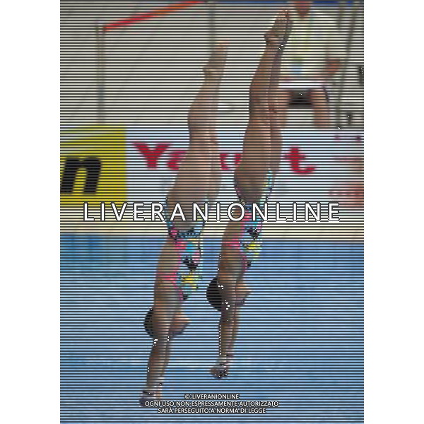 SHANGHAI, July 18, 2011 Christin Steuer/Nora Subschinski of Germany compete in the final of the women\'s 10m synchronized platform diving event at the 14th FINA World Championships in Shanghai, east China, July 18, 2011. Christin Steuer/Nora Subschinski of Germany grabbed the bronze medal with 316.29 points. (/Guo Yong)(zgp)