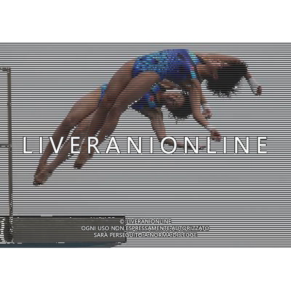 SHANGHAI, July 18, 2011 China\'s Wang Hao/Chen Ruolin (front) compete during the final of the women\'s 10m synchronized platform diving event at the 14th FINA World Championships in Shanghai, east China, July 18, 2011. Wang Hao/Chen Ruolin claimed the title with 362.58 points. (/Chen Fei) (lm)