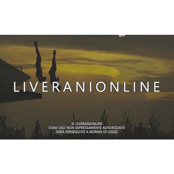 SHANGHAI, July 18, 2011 Wang Hao/Chen Ruolin (L) of China compete in the final of the women\'s 10m synchronized platform diving event at the 14th FINA World Championships in Shanghai, east China, July 18, 2011. Wang Hao/Chen Ruolin of China claimed the title with 362.58 points. (/Fei Maohua)(zgp)