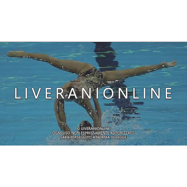 (110719) -- SHANGHAI, July 19, 2011 () -- Members of Canada\'s team compete in the preliminary of the free combination of synchronized swimming event at the 14th FINA World Championships in Shanghai, east China, July 19, 2011. The Canadian team ranked fourth with 95.250 points. (/Li Ming) (zgp)