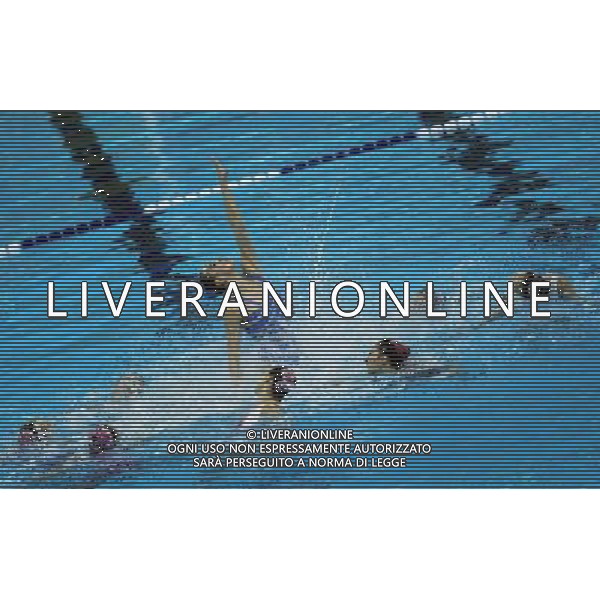 (110719) -- SHANGHAI, July 19, 2011 () -- China\'s team compete in the preliminary of the free combination of synchronized swimming event at the 14th FINA World Championships in Shanghai, east China, July 19, 2011. The Chinese team ranked second with 96.320 points. (/Li Ming) (zgp)