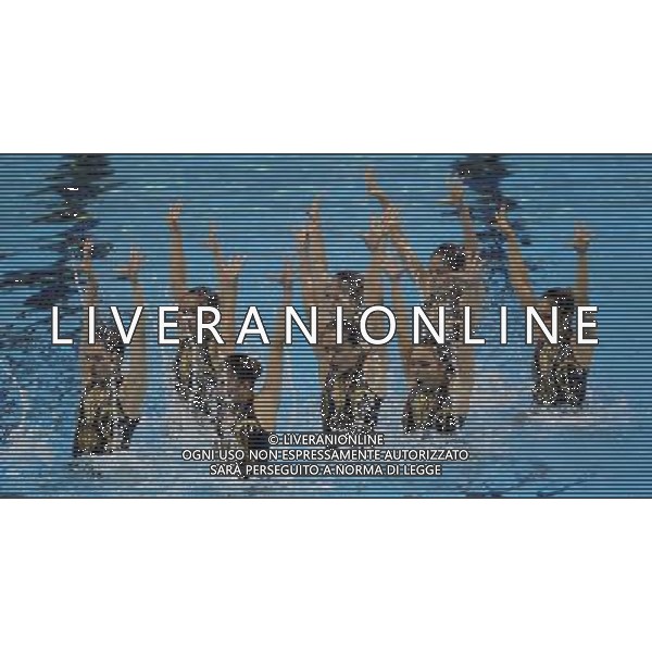 (110719) -- SHANGHAI, July 19, 2011 () -- The team of Macao of China compete in the preliminary of the free combination of synchronized swimming event at the 14th FINA World Championships in Shanghai, east China, July 19, 2011. (/Li Ming) (zgp)