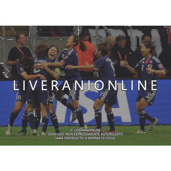 FRANKFURT, July 17, 2011 ()Homare Sawa of Japan (3rd L) celebrates her goal during the final match between Japan and the United States at the 2011 FIFA Women\'s World Cup in Frankfurt, Germany, July 17, 2011. (/Ma Ning)