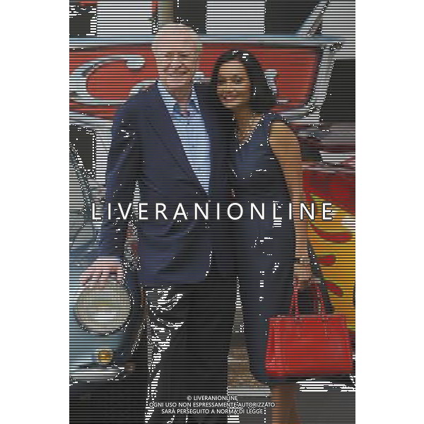 Michael Caine and wife Shakira Caine attending Cars 2 Premiere, Whitehall Gardens, London. 17th July 2011