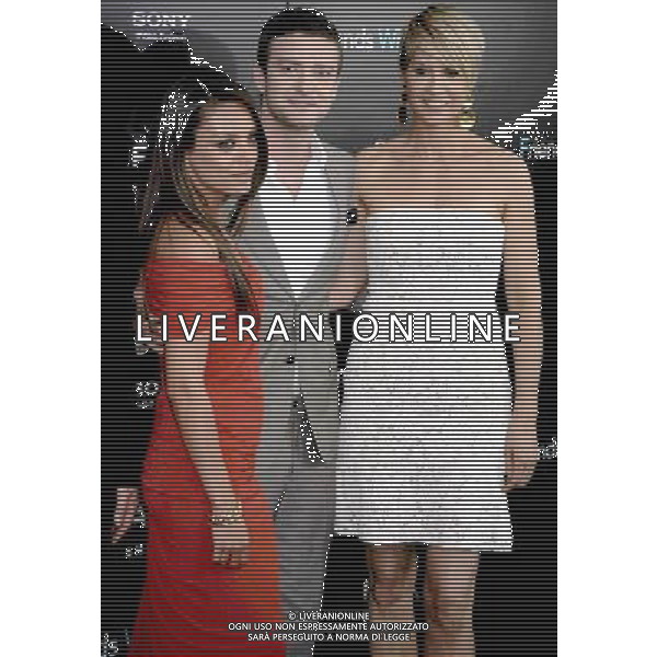 Mila Kunis, Justin Timberlake and Jenna Elfman at the \'Friends With Benefits\' New York Premiere - Outside Arrivals on Ziegfeld Theater on July 18, 2011 in New York City.