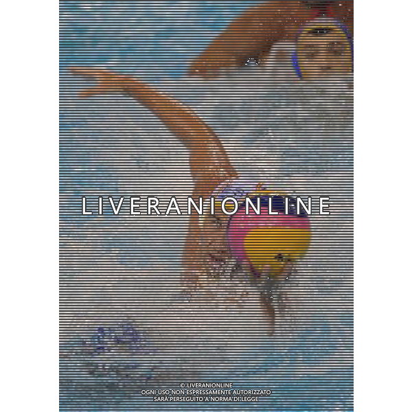 (110720) SHANGHAI, July 20, 2011 () Guillermo Molina Rios (front) of Spain competes in the preliminary round of men\'s water polo event between Spain and Montenegro at the 14th FINA World Championships in Shanghai, east China, July 20, 2011. Montenegro won the match 9 7. (/Yang Lei) (sqq)