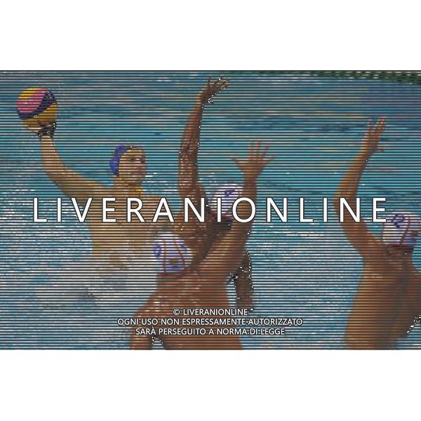 (110720) SHANGHAI, July 20, 2011 () Nikola Janovic (L) of Montenegro competes in the preliminary round of men\'s water polo event between Spain and Montenegro at the 14th FINA World Championships in Shanghai, east China, July 20, 2011. Montenegro won the match 9 7. (/Yang Lei) (sqq)