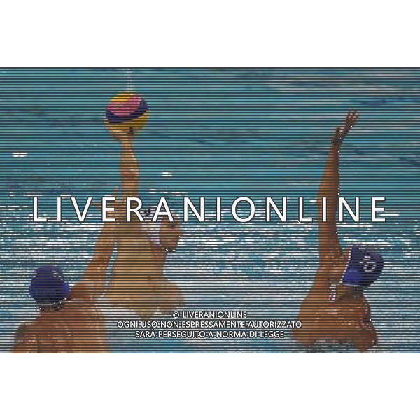 (110720) SHANGHAI, July 20, 2011 () Daniel Rudolf Varga (C) of Hungary competes in the preliminary round of men\'s water polo event between Hungary and Kazakhstan at the 14th FINA World Championships in Shanghai, east China, July 20, 2011. Hungary won the match 16 5. (/Yang Lei) (sqq)