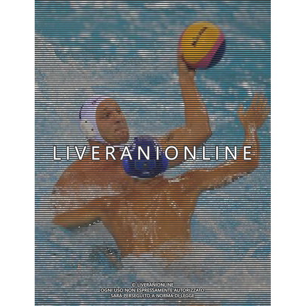 (110720) SHANGHAI, July 20, 2011 () Gergely Kiss (back) of Hungary competes in the preliminary round of men\'s water polo event between Hungary and Kazakhstan at the 14th FINA World Championships in Shanghai, east China, July 20, 2011. Hungary won the match 16 5. (/Yang Lei) (sqq)