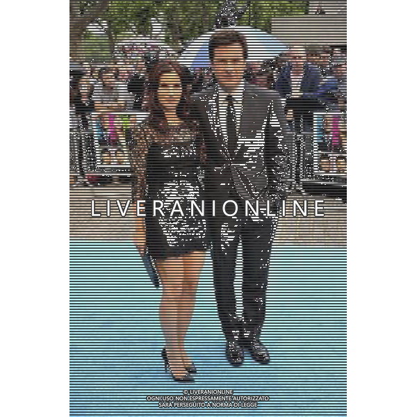 Amanda Ankal and Jason Bateman arrives for the European film premiere of the film Horrilbe Bosses at the BFI South Bank London.