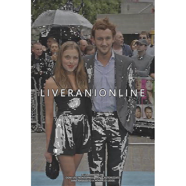 Francis Boulle with girlfriend Louise arrives for the European film premiere of the film Horrilbe Bosses at the BFI South Bank London.
