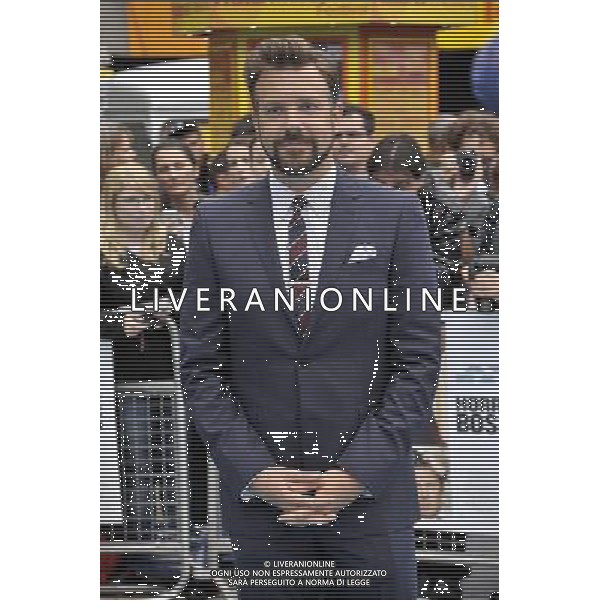 Jason Sudeikis arrives for the European film premiere of the film Horrilbe Bosses at the BFI South Bank London.