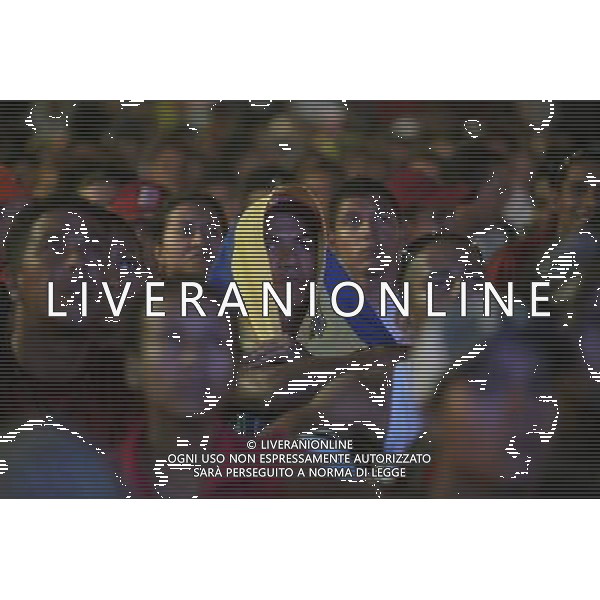 (110721) -- CARACAS, July 21, 2011 () -- Fans of the soccer team of Venezuela watch the semifinal between Paraguay and Venezuela at Copa America, in Caracas, capital of Venezuela, July 20, 2011. Paraguay won 5-3 on penalties and will face Uruguay in the final. (/Alexander Gomez/ABN)