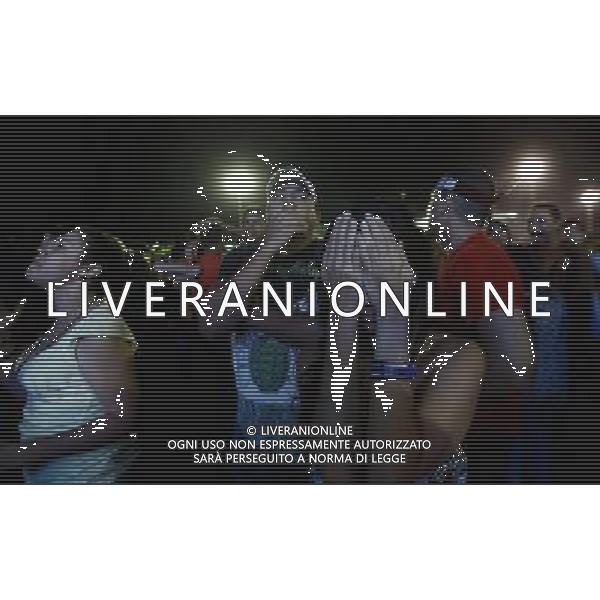 (110721) -- VALENCIA, July 21, 2011 () -- Fans of the soccer team of Venezuela watch the semifinal between Paraguay and Venezuela at Copa America, in Valencia, Venezuela, July 20, 2011. Paraguay won 5-3 on penalties and will face Uruguay in the final.(/Juan Carlos Hernandez)