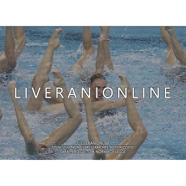 (110721) -- SHANGHAI, July 21, 2011 () -- Swimmers of Russia compete in the synchronized swimming free combination final at the 14th FINA World Championships in Shanghai, east China, July 21, 2011. The Russian team claimed the title with 98.470 points. (/Ren Long)