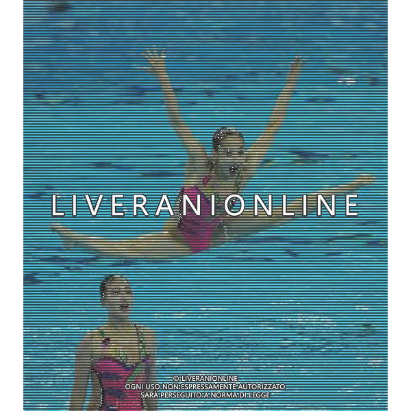 (110721) -- SHANGHAI, July 21, 2011 () -- Swimmers of the Democratic People\'s Republic of Korea compete in the synchronized swimming free combination final at the 14th FINA World Championships in Shanghai, east China, July 21, 2011. (/Yang Lei) (zgp)